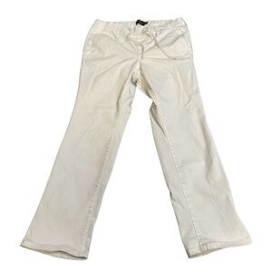 Torrid 1S White Denim Look Pull On Pants Elastic Waist Drawstring (14/16)